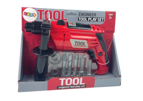 LEAN Toys Wiertarka Dla Małego Majsterkowicza Śrubki Wiertła LEAN Toys Wiertarka Dla Małego Majsterkowicza Śrubki Wiertła