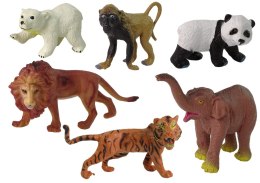 LEAN Toys Zestaw 6 Figurek Dzikie Zwierzęta Safari Figurka Tygrys Małpa Lew