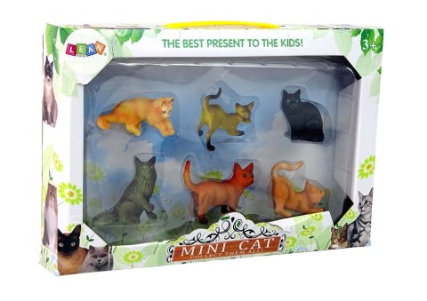 LEAN Toys Zestaw 6 Figurek Koty Rasowe Koty Domowe LEAN Toys Zestaw 6 Figurek Koty Rasowe Koty Domowe