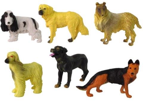 LEAN Toys Zestaw 6 Figurek Psów Figurka Pies Psy Rasowe LEAN Toys Zestaw 6 Figurek Psów Figurka Pies Psy Rasowe
