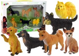 LEAN Toys Zestaw 6 Figurek Psów Psy Rasowe Figurka Pies