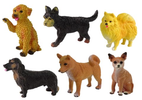 LEAN Toys Zestaw 6 Figurek Psów Psy Rasowe Figurka Pies LEAN Toys Zestaw 6 Figurek Psów Psy Rasowe Figurka Pies