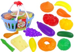 LEAN Toys Zestaw Artykułów Spożywczych W Koszyku Owoce Warzywa