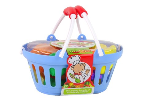 LEAN Toys Zestaw Artykułów Spożywczych W Koszyku Owoce Warzywa LEAN Toys Zestaw Artykułów Spożywczych W Koszyku Owoce Warzywa