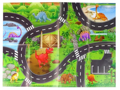 LEAN Toys Zestaw Auta Sportowe Resoraki Dinozaury Akcesoria Znaki Drogowe Walizka LEAN Toys Zestaw Auta Sportowe Resoraki Dinozaury Akcesoria Znaki Drogowe Walizka