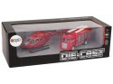 LEAN Toys Zestaw Autek Straż Pożarna Naciąg Helikopter Czerwony