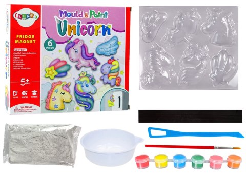 LEAN Toys Zestaw DIY Do Malowania Jednorożce Gips Magnesy LEAN Toys Zestaw DIY Do Malowania Jednorożce Gips Magnesy
