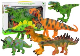 LEAN Toys Zestaw Dinozaurów Figurki Modele 6 Sztuk Akcesoria