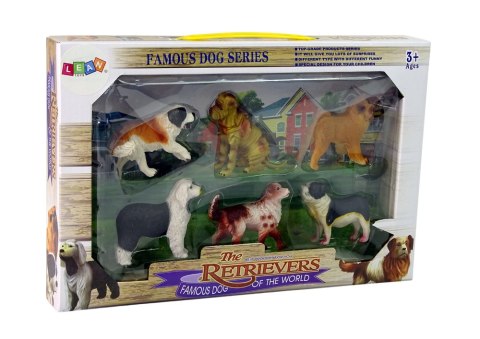 LEAN Toys Zestaw Figurek Psy Rasowe 6 elementów LEAN Toys Zestaw Figurek Psy Rasowe 6 elementów