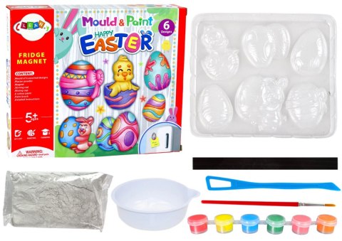 LEAN Toys Zestaw Kreatywny DIY Gips Odlewy Magnesy Świąteczne Malowanie Jajek Wielkanoc LEAN Toys Zestaw Kreatywny DIY Gips Odlewy Magnesy Świąteczne Malowanie Jajek Wielkanoc