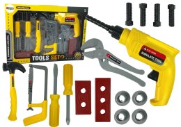 LEAN Toys Zestaw Majsterkowicza Wiertarka Młotek Śrubokręty