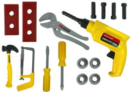 LEAN Toys Zestaw Majsterkowicza Wiertarka Młotek Śrubokręty