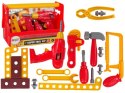 LEAN Toys Zestaw Narzędzi Skrzynka Młotek Kleszcze Czerwony