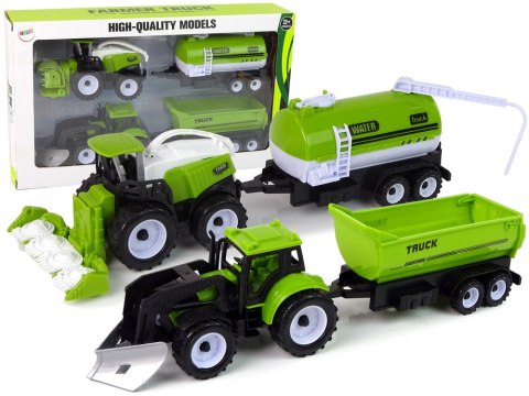 LEAN Toys Zestaw Pojazdów Farmerskich Traktor Kombajn Cysterna Naczepa LEAN Toys Zestaw Pojazdów Farmerskich Traktor Kombajn Cysterna Naczepa