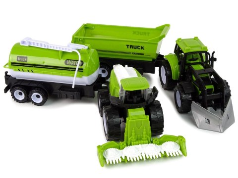 LEAN Toys Zestaw Pojazdów Farmerskich Traktor Kombajn Cysterna Naczepa LEAN Toys Zestaw Pojazdów Farmerskich Traktor Kombajn Cysterna Naczepa
