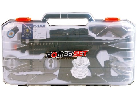 LEAN Toys Zestaw Policyjny Policjanta w Walizce Efekty Światło Dźwięk Karabin LEAN Toys Zestaw Policyjny Policjanta w Walizce Efekty Światło Dźwięk Karabin