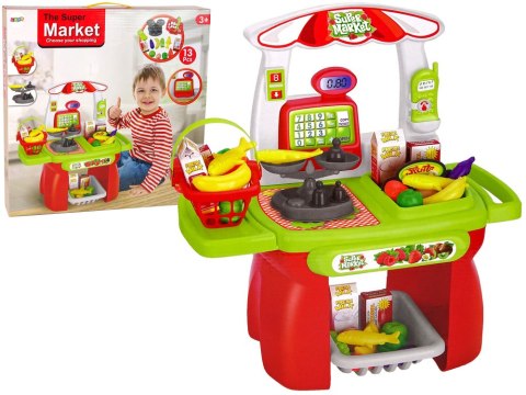LEAN Toys Zestaw Supermarket Koszyk Sklepowy Waga Artykuły Spożywcze LEAN Toys Zestaw Supermarket Koszyk Sklepowy Waga Artykuły Spożywcze