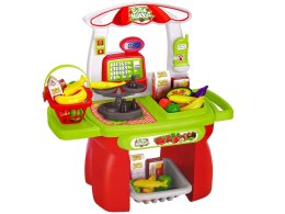 LEAN Toys Zestaw Supermarket Koszyk Sklepowy Waga Artykuły Spożywcze