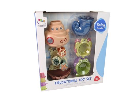 LEAN Toys Zestaw do Kąpieli Statek Zwierzęta Morskie Wodospad LEAN Toys Zestaw do Kąpieli Statek Zwierzęta Morskie Wodospad