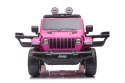 LEAN CARS Pojazd na Akumulator Jeep Wrangler Rubicon DK-JWR555 Różowy