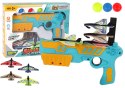 LEAN TOYS Pistolet na Kulki Wyrzutnia Samolotów 2w1 z podajnikiem 4 Samoloty