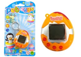LEAN TOYS Tamagotchi w Jajku Gra Elektroniczne Zwierzątko Pomarańczowe