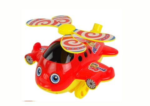 LEAN TOYS Wesoły Samolot Pchacz Kij Dzwonek Czerwony LEAN TOYS Wesoły Samolot Pchacz Kij Dzwonek Czerwony