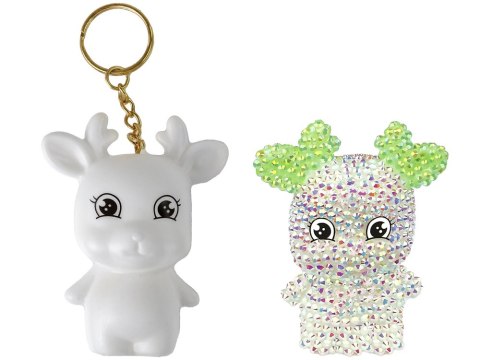 LEAN TOYS Zestaw DIY Diamentowy Renifer DIY Kryształki Brelok 3D Biały LEAN TOYS Zestaw DIY Diamentowy Renifer DIY Kryształki Brelok 3D Biały
