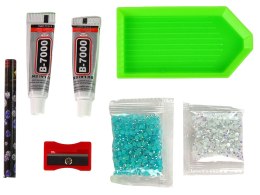 LEAN TOYS Zestaw DIY Diamentowy Renifer DIY Kryształki Brelok 3D Niebieski