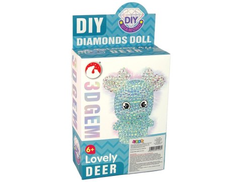 LEAN TOYS Zestaw DIY Diamentowy Renifer DIY Kryształki Brelok 3D Niebieski LEAN TOYS Zestaw DIY Diamentowy Renifer DIY Kryształki Brelok 3D Niebieski