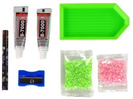 LEAN TOYS Zestaw DIY Diamentowy Renifer DIY Kryształki Brelok 3D Zielony
