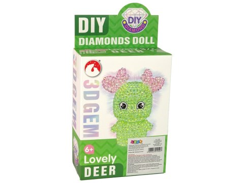 LEAN TOYS Zestaw DIY Diamentowy Renifer DIY Kryształki Brelok 3D Zielony LEAN TOYS Zestaw DIY Diamentowy Renifer DIY Kryształki Brelok 3D Zielony