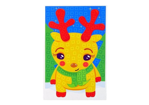 LEAN TOYS Zestaw DIY Kolorowa Mozaika Święta Wyklejanka Renifer LEAN TOYS Zestaw DIY Kolorowa Mozaika Święta Wyklejanka Renifer