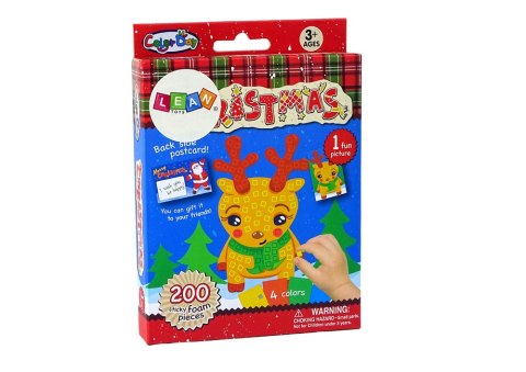 LEAN TOYS Zestaw DIY Kolorowa Mozaika Święta Wyklejanka Renifer LEAN TOYS Zestaw DIY Kolorowa Mozaika Święta Wyklejanka Renifer