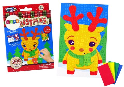 LEAN TOYS Zestaw DIY Kolorowa Mozaika Święta Wyklejanka Renifer LEAN TOYS Zestaw DIY Kolorowa Mozaika Święta Wyklejanka Renifer
