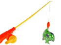 LEAN TOYS Zestaw Gra Zręcznościowa Łapanie Rybek Wędka 4 Sztuki