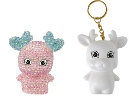 LEAN TOYS Zestaw Kreatywny DIY Diamentowy Renifer DIY Kryształki Brelok 3D Różowy