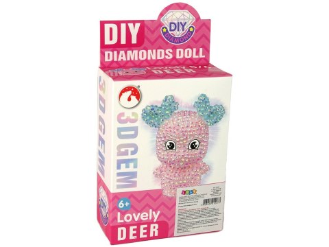 LEAN TOYS Zestaw Kreatywny DIY Diamentowy Renifer DIY Kryształki Brelok 3D Różowy LEAN TOYS Zestaw Kreatywny DIY Diamentowy Renifer DIY Kryształki Brelok 3D Różowy