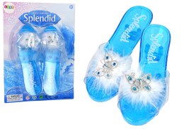 LEAN Toys Brokatowe Pantofelki Lodowej Księżniczki Buciki Buty Z Futerkiem