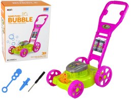 LEAN Toys Kosiarka Maszyna do Baniek Mydlanych Różowa Bańki Mydlane Muzyka