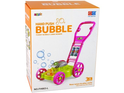 LEAN Toys Kosiarka Maszyna do Baniek Mydlanych Różowa Bańki Mydlane Muzyka LEAN Toys Kosiarka Maszyna do Baniek Mydlanych Różowa Bańki Mydlane Muzyka