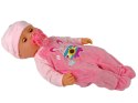 LEAN Toys Lalka Bobas Siusia Dźwięk Smoczek Butelka Różowa Piżama