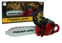 LEAN Toys Piła Łańcuchowa na Baterie Dla Majsterkowicza Czerwona Dźwięk