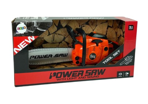 LEAN Toys Piła Łańcuchowa na Baterie Dla Majsterkowicza Pomarańczowa Dźwięk LEAN Toys Piła Łańcuchowa na Baterie Dla Majsterkowicza Pomarańczowa Dźwięk