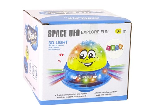 LEAN Toys Piłka Wodna UFO Diody Wesoła Muzyka Żółta LEAN Toys Piłka Wodna UFO Diody Wesoła Muzyka Żółta