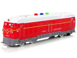 LEAN Toys Pociąg 1:32 Napęd Frykcyjny Na Baterie Dźwięk Światła Czerwony