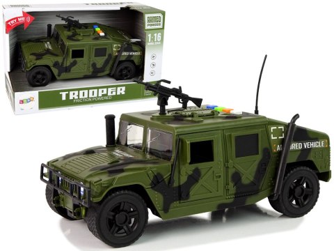 LEAN Toys Pojazd Wojskowy Auto Z Napędem Frykcyjnym Światło Dźwięk LEAN Toys Pojazd Wojskowy Auto Z Napędem Frykcyjnym Światło Dźwięk