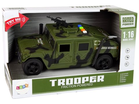 LEAN Toys Pojazd Wojskowy Auto Z Napędem Frykcyjnym Światło Dźwięk LEAN Toys Pojazd Wojskowy Auto Z Napędem Frykcyjnym Światło Dźwięk
