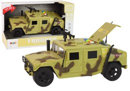 LEAN Toys Samochód Pojazd Wojskowy Napęd Frykcyjny Jasne Moro