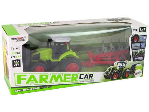 LEAN Toys Traktor Zdalnie Sterowany 1:16 Pilot Gumowe Koła LEAN Toys Traktor Zdalnie Sterowany 1:16 Pilot Gumowe Koła